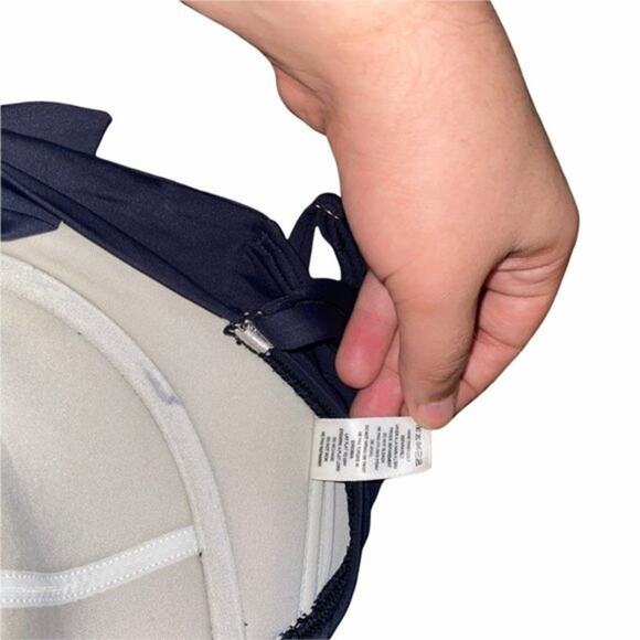 Echo Solid Black Tie Back Bikini Swim Top Women's Size Large - Picture 11 of 11